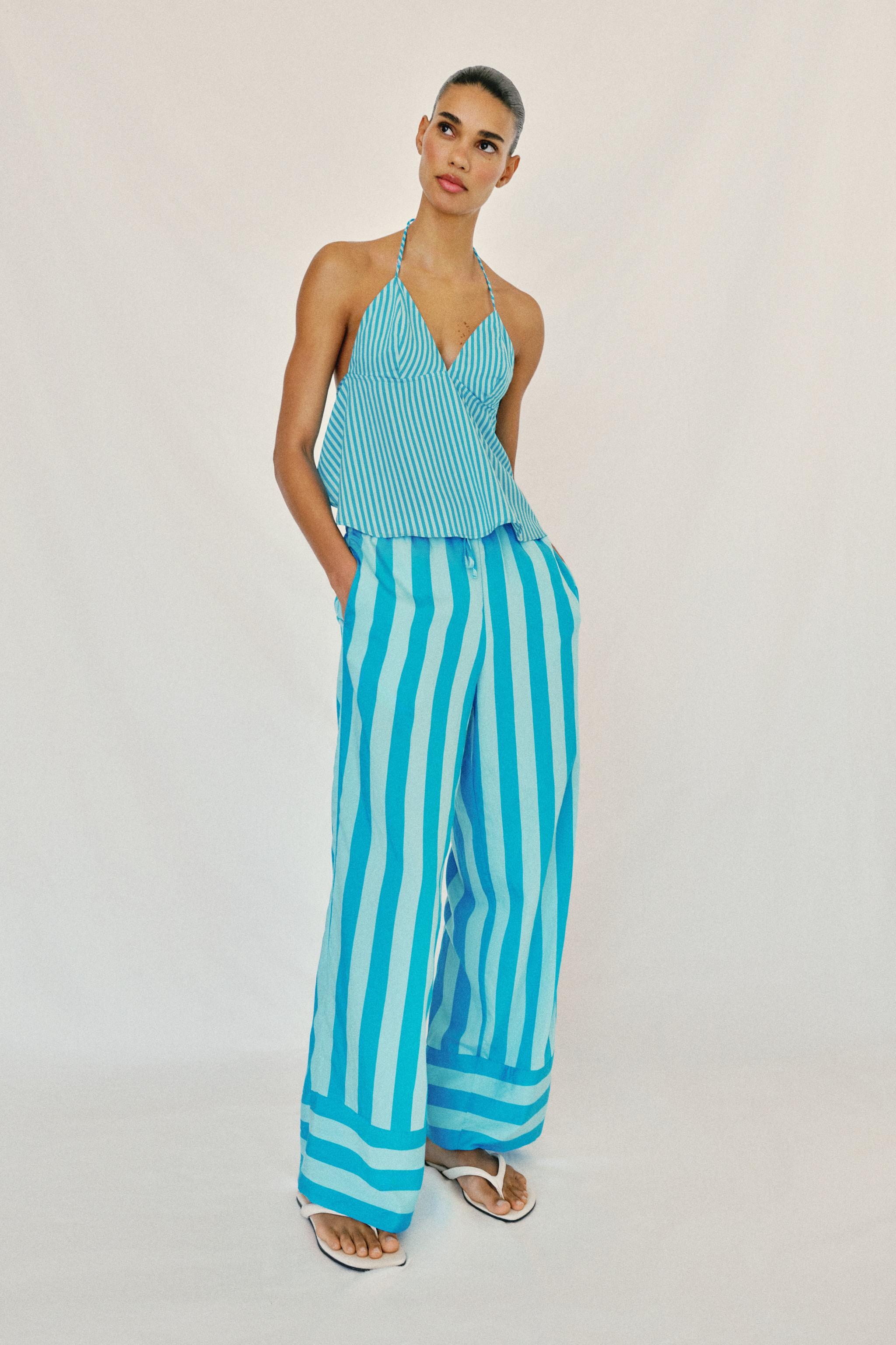 STRIPED OPEN BACK TOP
